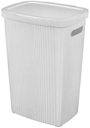 Корзина д/белья пласт. 45л "VELVET" светло-серый флэк 450х290х630мм 433246238 (Бытпласт) *1