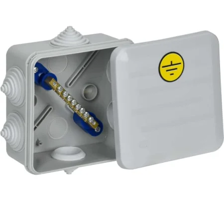 Коробка уравнивания потенциалов 100х100х50мм КУП КМ41361 UKO21-100-100-050-K41-55U IEK