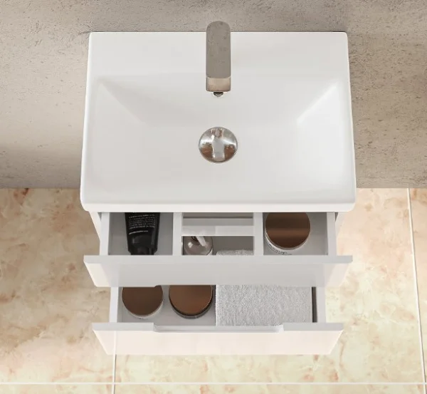 Тумба подвесная Moduo Slim 50 Mod.01.50/P/W белая