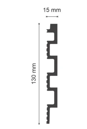 Панель 3D стеновая из полимера ультравысокой плотности 4 UHD 01/130L Дуб Шоколадный 3м 130х15мм