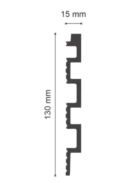 Панель 3D стеновая из полимера ультравысокой плотности 4 UHD 01/130L Дуб Шоколадный 3м 130х15мм