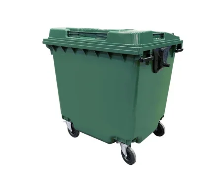 Контейнер для мусора1100л п/э на колёсах зелёный МКТ-1100 R зелёный к *1