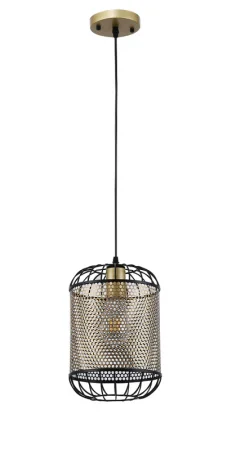 Светильник потолочный LV 9391/1-200 Блас Золото/черный E27 60W Ø200 H800мм