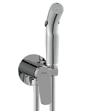 Смеситель с гигиеническим душем однорычажный встраиваемый Cersanit Flavis 64104