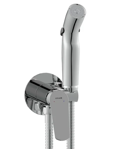 Смеситель с гигиеническим душем однорычажный встраиваемый Cersanit Flavis 64104