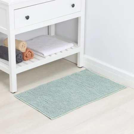 Коврик противоскользящий LaDо́m 50х80см полиэстер, мятный, ворс 1,3см 9783980