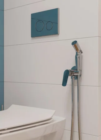 Смеситель с гигиеническим душем однорычажный встраиваемый Cersanit Flavis 64104