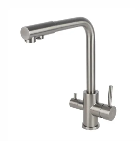 Смеситель для кухни Wasser Zimmer ZM-6607B-Q с подключением к фильтру питьевой воды графит SUS304