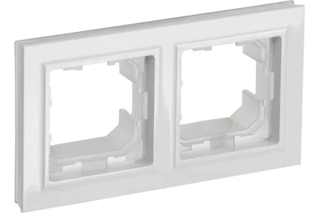Рамка 2-м "Brite" РУ-2-БрБ-44 IP44 белый IEK BR-M22-44-K01