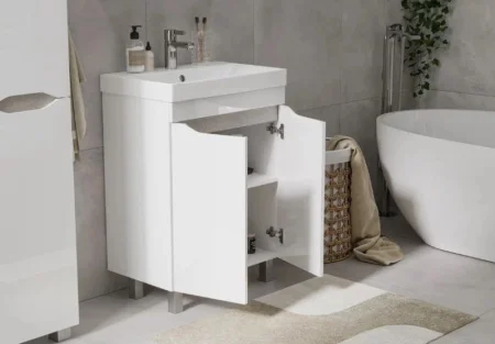 Тумба напольная VOLNA Lake 60.2D tnLAKE60.2D-01 2 двери с раковиной Lake 60