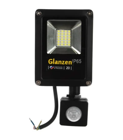 Светодиодный прожектор c датчиком движения GLANZEN FAD-0011-20 (20 Вт, 6500К)