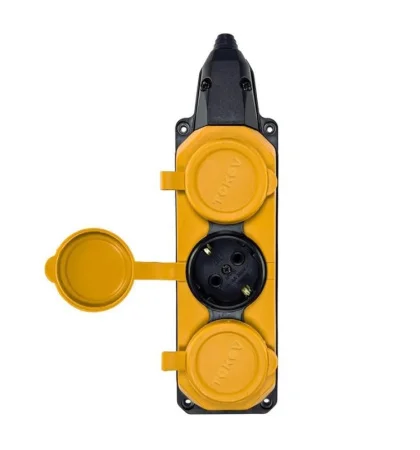 Колодка удлинителя 3-м с заземл. каучук TKE-C07-KK3-Z желтый Tokov Electric