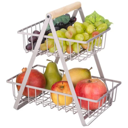 Корзина Для Фруктов С Деревянной Ручкой  27.5*17.5*29 См (Кор=6Шт)