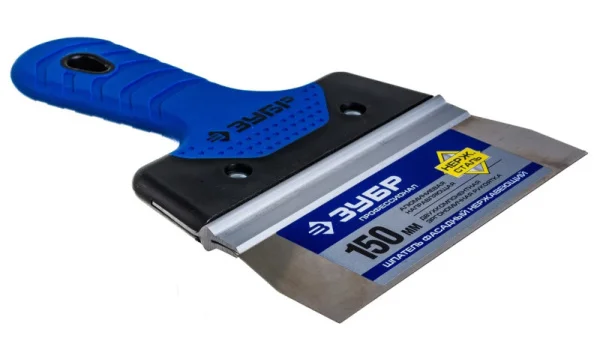 Шпатель фасадный 150мм двухкомпонентная рукоятка усиленный нерж. сталь Зубр Профессионал 10049-15_z03