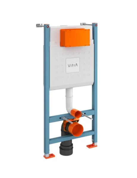 Комплект унитаза с инсталляцией Vitra Normus L-box 9773B003-7207 с сиденьем и Белой клавишей смыва