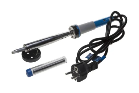 ЗУБР  100 Вт, в наборе: припой + подставка, 2к рукоятка, клин, керамический нагреватель, электропаял