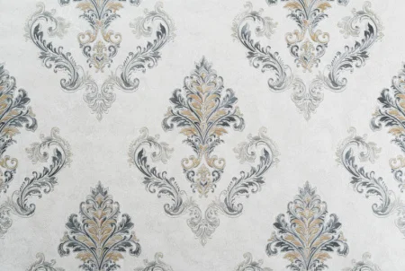 Обои горячего тиснения Таормина 10952-02 1,06х10м дамаск черно-белые