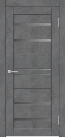 Полотно дверное Х23 бетон графит/графит стекло *800