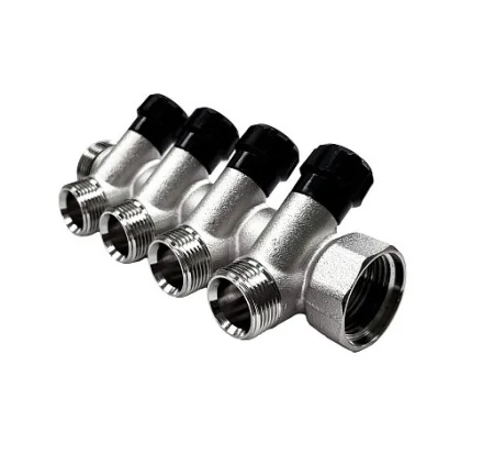 Коллектор регулирующий ГШ 1" НР 3/4"х4 вых. (STI) *1