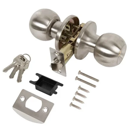 Ручка-защелка PUNTO DK672/BL SN-ET 49509 с фиксатором матовый никель