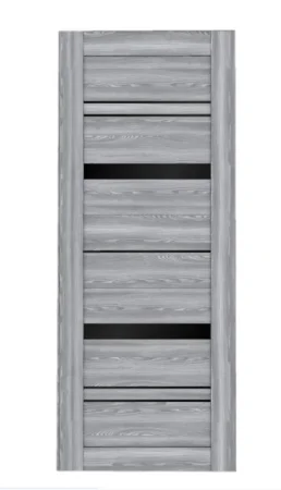 Полотно дверное Х32 ривьера грей/черное стекло *600