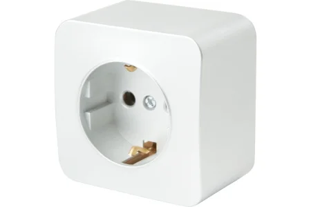 Розетка 1-м "София" ОП с/з 250В 16А IP20 белый MST16-11-01 Stekker *1