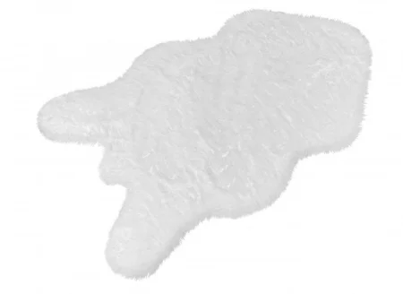 Коврик меховой шкура SHAHINTEX 50х88см белый кролик 28 *1