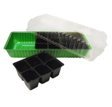 Парник Мини 3 кассеты на 6 ячеек 450х200х70 мм 'Урожайная сотка' П3226 *1