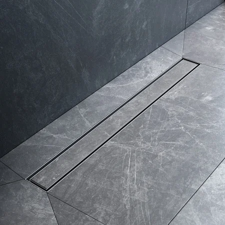 Трап для душа линейный универс затвор Tile 70см цвет сталь мат, комбо -затвор W01SC-U11-070-04SB Mas