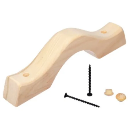 Ручка дверная с заглушками, большая, 25х7,5 см, осина "Банные штучки" *1/20