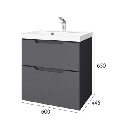 Тумба подвесная Wector 60 Wct.01.60/P/A/MD антрацит