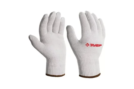 Перчатки L-XL, х/б без покрытия, 10 класс Зубр Оптима 11445-XL *1