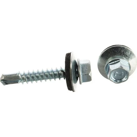 Саморез для крепления кровли, сверло, цинк 4,8х 70 кор. с ок. - 35 шт. SteelRex