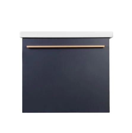 Тумба подвесная AGATA Тасмания 60 АТ60-835 Черника, 2 ящика с раковиной Como 60