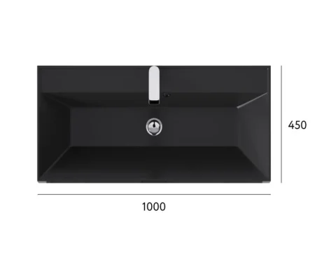 Раковина накладная Астория 1000 антрацит 10.170.01000.302