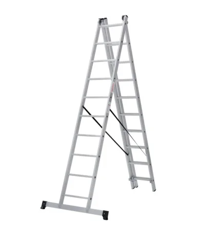 Лестница 10 ступеней 3 секции алюминиевая Новая Высота NV 1230 1230310 *1