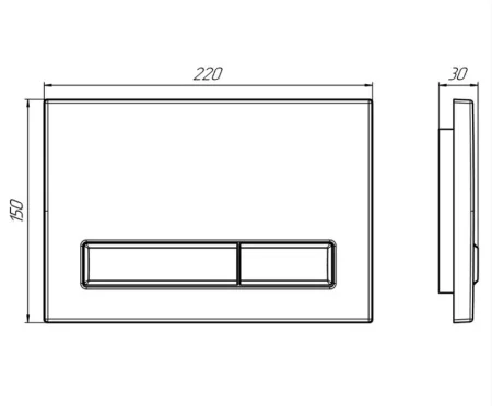 Инсталляция АНИ Пласт WCP4143A с механической кнопкой, черная WP1430, 1300х400х225 мм 1