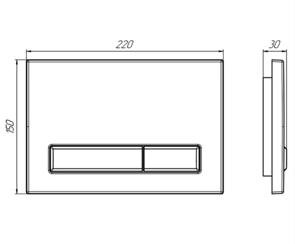 Инсталляция АНИ Пласт WCP4143A с механической кнопкой, черная WP1430, 1300х400х225 мм 1