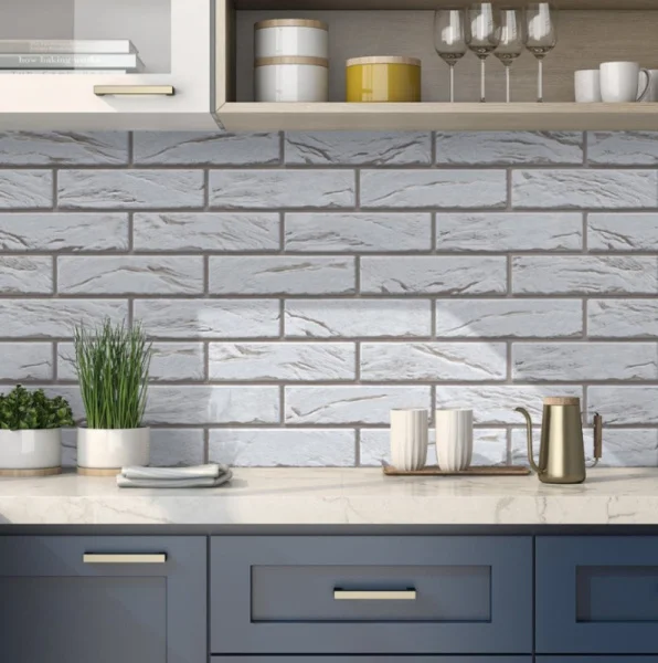 Панель ПВХ Stella Кирпич Лофт белый 985х500х0,4мм