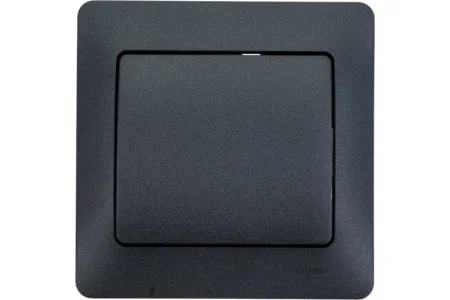 Выключатель 1-кл СП "Glossa" 10А IP20 (сх. 1) 10AX в сборе антрацит SE GSL000712