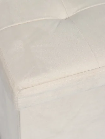 Пуф с ящиком 38х38х38см велюр 3 бежевый, нагрузка 120кг 10881143