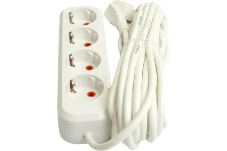 Удлинитель 4х7м c/з 3x1мм2 Home белый HM06-40-07 (У10-429) Stekker *1