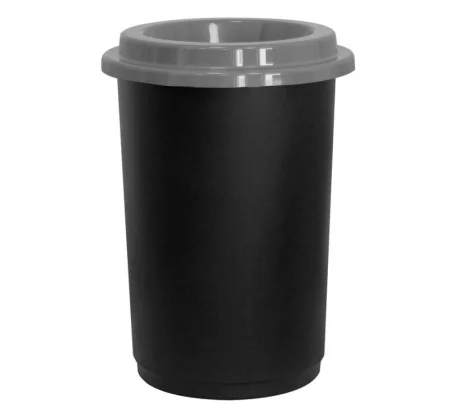 Контейнер для мусора ЭКО с крышкой-коронкой 50л М2468 (серый)