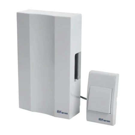 Звонок электромеханический DB-101 с кнопкой, проводной, 230V, белый 162х98х40мм 41504 (Feron) *1