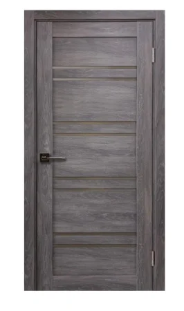 Дверь межкомнатная ДвериГУД Х1 700х2000мм Дуб шале серебро стекло сатин