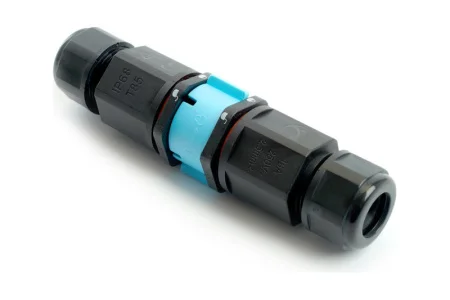 Соединитель-коннектор разъемный с замком 3-контактный с пружинным контактом IP68 черный LD540 STEKKE