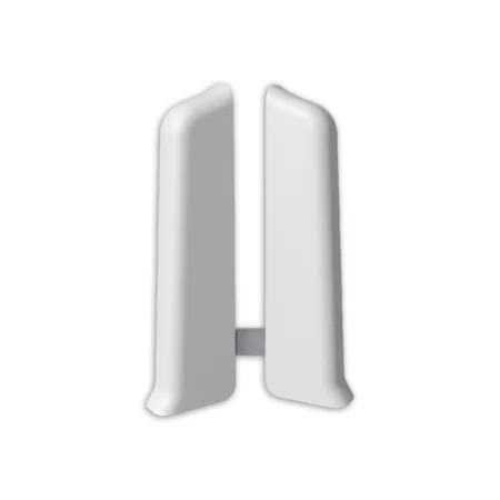 Заглушки для плинтуса (левая/правая) 001 Белый 80мм Лексида