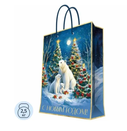 Бумажный пакет для сувенирной продукции с ламинацией, с шириной основания 33 cм, плотность бумаги 140 г/м2 / 33x45,7x10,2см 96383FE