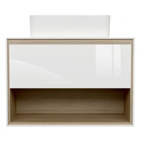 Тумба под раковину подвесная LOUNA 80 со столешницей белый, SP-SZ-LOU80-BL/Wh