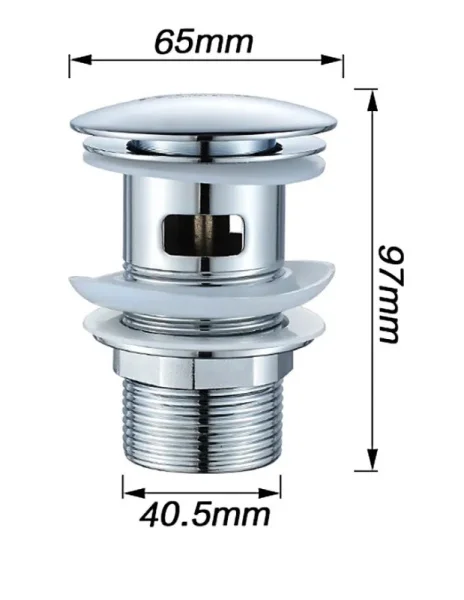 Донный клапан с переливом L65-2 (LEDEME ) *1